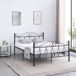Горячая распродажа, простой металлический каркас кровати, легко собираемый железный каркас для взрослых, апартаментов, спальни - Product Image 5