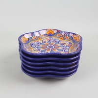 Assiettes à dîner en mélamine polie glacée de haute qualité, forme de fleur, sans BPA, assiette à fruits, vente en gros, incassable, logo personnalisé