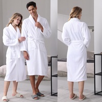 Peignoir de bain en coton éponge 100% multicolore pour couple, hôtel, long, doux, absorbant, unisexe, avec logo personnalisé