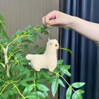 Jouets en peluche mignons et bon marché en forme de mouton alpaga, animaux en peluche, llamas souriants, porte-clés en peluche, porte-clés suspendu