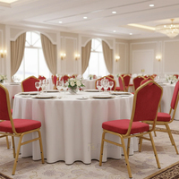 Chaises de banquet empilables avec sièges rembourrés, support dorsal ergonomique, structure en fer pour les événements de mariage/fête/conférence/hôtel
