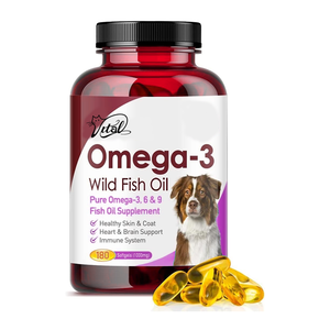 Pure Omega 3 Óleo de Peixe Cápsulas para Cães-Wild-Caught Islândia Proveniente Rápida Absorção Suporte Imunológico Vitaminas Minerais Saúde da pele - Product Image 1