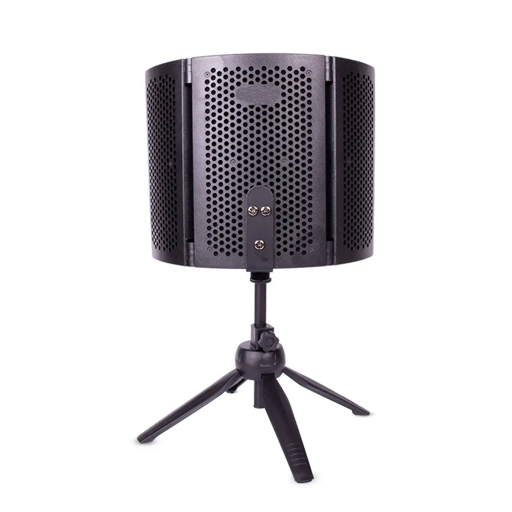 Schermo isolante per microfono Mini filtro a 3 pannelli schiuma assorbente ad alta densità attrezzatura per Record frontali