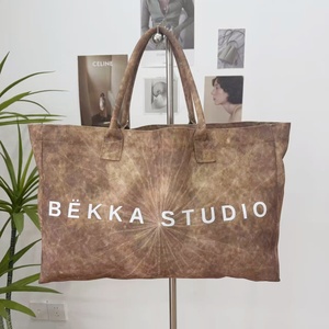 Fashion 20inch Portable Grocery Shopping Bag Durable Cotton <b>Canvas</b> Tote Bags Full Printing Travel Carry Bag With <b>Round</b> Handle - Product Image 4