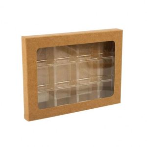 XiMan-caja <span class=keywords><strong>de</strong></span> Kraft con concha transparente para mechas <span class=keywords><strong>de</strong></span> cera, recipiente <span class=keywords><strong>de</strong></span> fundición <span class=keywords><strong>de</strong></span> cera <span class=keywords><strong>de</strong></span> 12 celdas - Product Image 2