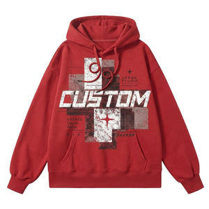 Sudadera con Capucha Extra Grande de Algodón de 350 g/m², Estilo Informal, Hombros Caídos, Color Sólido, Unisex, Manga Larga, con Impresión DTG Personalizada - Product Image 1