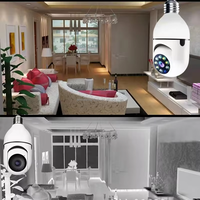 Ampoule intelligente E27 2.4G WiFi avec caméra de surveillance IP 1MP HD, vision nocturne, audio bidirectionnel, détection de mouvement mobile, mini caméra pour bébé