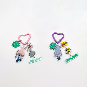 Llavero Colgante de Acrílico Transparente de Doble Cara con Diseño de Dibujos Animados Impresos con UV de KPOP RIIZE y Good Luck Trolls, Souvenir de Moda - Product Image 3