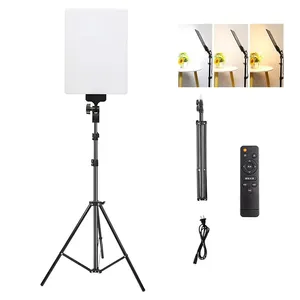 Fabrika doğrudan LED güzellik dolgu ışığı kısılabilir Panel AYDINLATMA ayarlanabilir Tripod standı canlı ışık Video çekim fotoğraf lambası