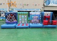 Jeux de Carnaval Gonflables 4 en 1 Jeux de Tir au Football Gonflables Jeux Gonflables pour Événements Enfants