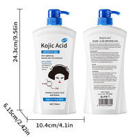 Gel Douche Éclaircissant à l'Acide Kojique, Parfum Longue Durée, Nettoyage en Profondeur, Hydratant, Exfoliant, Grand Format 750ml