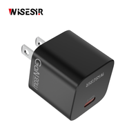 Chargeur USB-C PD intelligent WISESIR 20W GaN avec protection contre la surchauffe QC3.0 OTP, efficacité PPS 92% pour la charge ultra-rapide du S23