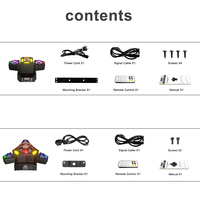SHEHDS 50W-120W Éclairage de scène LED hybride multi-bras à effet Bee Eye et Aperture avec télécommande DMX512, projecteur à tête mobile