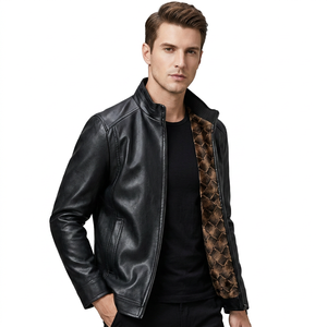 Motorcycle <b>Leather</b> <b>Jacket</b> Cross Zip Asymmetric Punk Rock Coat Sleek Designer Fashion Outerwear <b>Men</b> <b>Leather</b> <b>Jackets</b> - Product Image 1