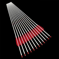 Flèches en carbone pur Linkboy ID6.2mm de couleur blanche, 4 plumes de flèche, flèches de tir à l'arc pour tir à l'arc à cheval, arc traditionnel