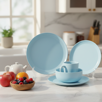 Service de vaisselle en céramique classique émaillée Guangda Henan, compatible micro-ondes et four, passe au lave-vaisselle, résistant à la chaleur, bols, assiettes