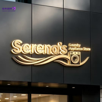 Enseignes lumineuses LED 3D murales en acier inoxydable avec transformateur et télécommande pour la décoration des bars, centres commerciaux, mariages et hôtels
