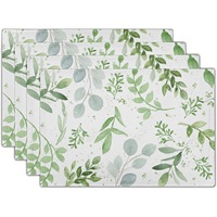 Set de table rectangulaire moderne et minimaliste personnalisable en polyester 100% imprimé numériquement, motif floral printanier