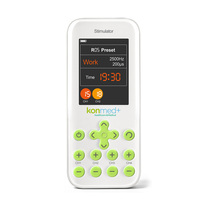 Konmed KM201 Appareil TENS EMS rechargeable 4 canaux, stimulation interférentielle, microcourant, stimulation russe, soulagement de la douleur, physiothérapie, métal