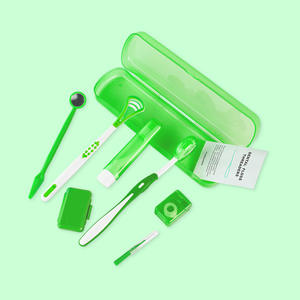 Set di 8 pezzi ortodontico per la cura dei denti in setola morbida raschietto per lingua specchio orale in plastica multiuso per l'igiene per tutti gli usi per - Product Image 6