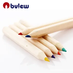 Bview Art Non Toxic 3.5" Small Kids Colour Pencils In Wooden Box For Kids