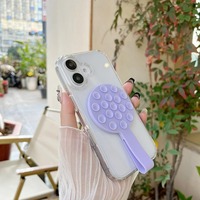 Support de téléphone portable flexible en silicone avec ventouse, personnalisable, pour fitness, selfies, lit et bureau
