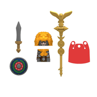 N826-828 Série Médiévale Européenne Ancien Porte-drapeau de la Légion Romaine avec Bouclier à Capot Lion Figurines de Construction Jouet