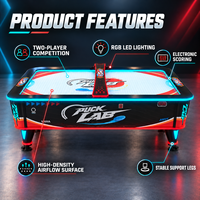 Table de jeu de hockey sur air personnalisable qui brille dans le noir, machine d'arcade interactive pour adultes et enfants