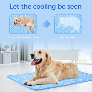 DOUBLEFLY Zelfkoelende Huisdierenmat Honden/Katten Thermisch Veranderende Polyestervezelmat Antislip Bodem Afneembaar Wasbaar Opvouwbaar <span class=keywords><strong>Bed</strong></span> - Product Image 2