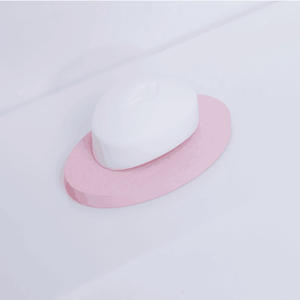 Porte-savon ovale en terre de diatomée auto-drainant blanc, rose, vert clair, bleu ciel, gris pour la maison, la cuisine, la salle de bain - Product Image 1