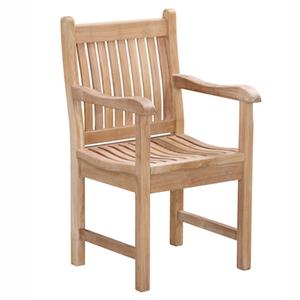 Sillón de teca de madera maciza duradera de alta calidad, diseño moderno, comedor, Patio al aire libre, restaurante, eventos, banquetes, Hotel, parque, Villa - Product Image 3