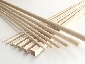 Chevilles artisanales en bois, bâtons ronds en bois pour bricolage