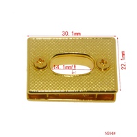 Fermoir de sac à main personnalisé par le fournisseur, forme rectangulaire, boucle torsadée, 30 mm, taille moyenne, pour sacs