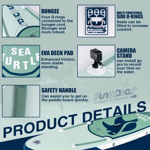 Planche à pagaie gonflable OEM de haute qualité, large et stable, pour la pêche, avec pompe et pagaie - Product Image 3