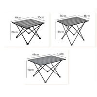 HISPEED 2ft Table 1.35kgs Léger Roll Up Pliable Mini Table De Camping À Manger pour L'alpinisme