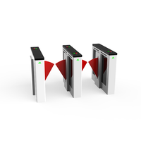 Porte tournante à empreintes digitales en acier inoxydable 304, barrière piétonne automatique pour bureau d'entreprise