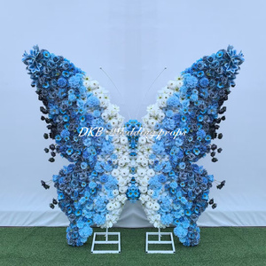 Soporte de fondo de mariposa gigante hecho a mano para boda, cumpleaños y decoración de fiesta de Navidad con marco de flores - Product Image 5