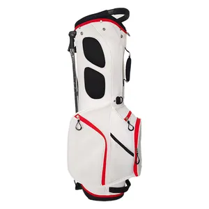 Chengsheng có sẵn Bán buôn giá rẻ polyester nylon màu Đỏ Trọng lượng nhẹ in Logo Golf đứng túi với hàng tồn kho