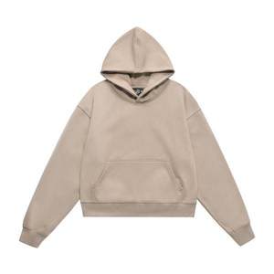 ผู้ผลิต H5525 จำหน่ายส่งเสื้อฮู้ดดี้ผ้าฝ้ายเฟรนช์เทอร์รี่แบบเรียบ 350 กรัม 100% สำหรับผู้ชายและผู้หญิง - Product Image 1