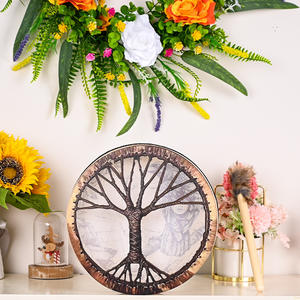 Tambor de <span class=keywords><strong>Cuervo</strong></span> Vegano Hecho a Mano por un Chamán, Tambor Sagrado Druida Nativo, Instrumentos de Sanación con <span class=keywords><strong>Sonido</strong></span>, Tambores Chamánicos - Product Image 3