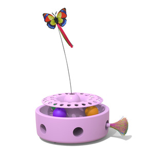 Luxe Interactieve Vlinder Veren Ponsen Kattenspeelgoed Smart Automatisch Elektrisch Huisdier Speelgoed Voor Zelf-Entertainment En Verlichting Van Verveling - Product Image 6