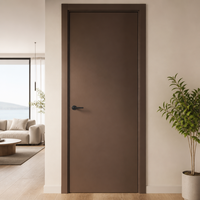 Porte intérieure moderne personnalisée en MDF avec âme en PET, résistante aux rayures, facile à nettoyer, insonorisée pour appartement, chambre, hôtel, bureau