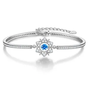 Bracelet OEM ODM VANA Jewelry Snowflower 925 Silver Charms For Jewelry Making Hamsa Hand Bracelet Bangle