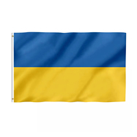 Drapeau de l'Ukraine en polyester 90x150 cm, vente en gros, livraison rapide, drapeau ukrainien 3x5ft