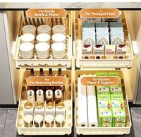 Excellent choix : Étagère coulissante en plastique pour bols et assiettes, organisateur de placard, support de rangement pour vaisselle de cuisine