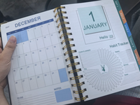 Agenda mensuel quotidien 2027, carnet à spirales, couverture rigide de qualité supérieure, A5, 320 pages, carnet de notes avec protection d'angle dorée, cadeaux d'entreprise