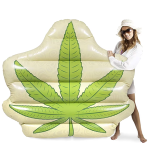 Flotador Inflable Gigante con Forma de Hoja de Cannabis, 5 Pies de Ancho, de PVC, para Fiestas Acuáticas, para Adultos, Diversión de Verano - Product Image 4