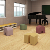 Tabourets modulaires arc-en-ciel en PE pour jeux sensoriels et sièges