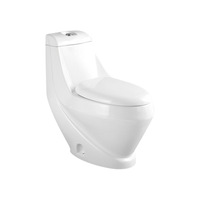 Ensemble de toilette moderne monobloc en céramique dorée facile à nettoyer surface lisse cuvette de toilette plaquée or avec colonne lavabo