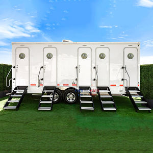 Luxuriöser Mobiler Toilettenwagen mit 5 Kabinen, Outdoor-Sanitäranhänger, Tragbare Toilettenanhänger zum Verkauf - Product Image 6